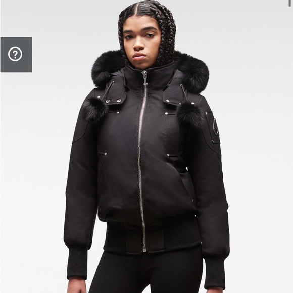 Moose Knuckles Womens Black Size XL- DEBBIE BOMBER - NEW - Picture 1 of 2